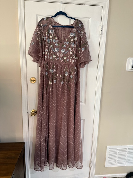 ASOS Dresses & Skirts - ASOS Dusty Mauve Lace Floral Dress